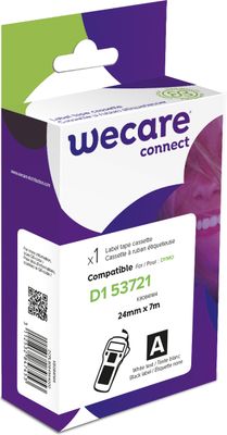 WECARE ARMOR páska kompatibilní s DYMO S0721010,White/Black,24MM*7M