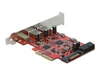 USB adaptér - PCIe 3.0 x4 - USB 3.2 Gen 2 x 3 + USB 3.0 (interní) x 1