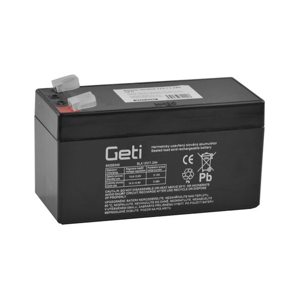 Baterie olověná 12V 1,2 Ah GETI
