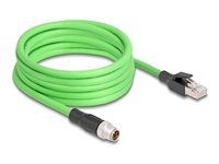 M12 Cable X-coded 8 pin male to RJ45 mal