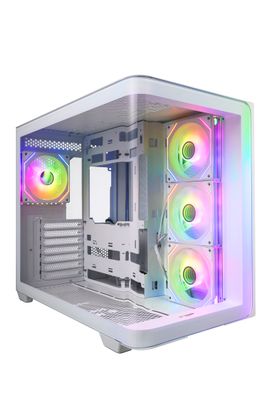 FSP M580-WP/Midi Tower/Transpar./Bílá