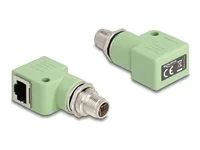 M12 Adapter X-coded 8 pin male to RJ45 j