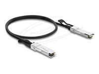 Delock - Kabel 40Gbase pro prímé pripojení - QSFP+ (M) do QSFP+ (M) - 1 m - 4.5 mm - diaxiální - IEEE 802.3ba - pasivní - cerná