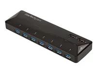 Startech 9 Port USB 3.0 Hub - 7 x USB-A, 2 x USB-A Fast Charge Ports - Multi Port Powered USB Charging Station (ST93007U2C) - USB periferní sharing switch - 7 x SuperSpeed USB 3.0 - desktop - pro P/N: USB312SAT3CB, USB315CB2M, USBLT1MWS, USBLT2MBR, USBLT30CMW, USBLTM1MBK, USBLTM1MWH