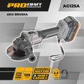 Úhlová bruska AKU PROCRAFT Industrial AG125A-1B-F