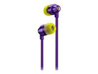 Sluchátka s mikrofonem - špuntová sluchátka - kabelové - 3.5 mm jack - purpurová