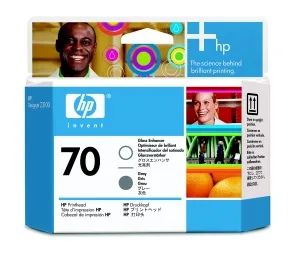 HP no 70 gloss enhancer a šedá tisk hlava, C9410A