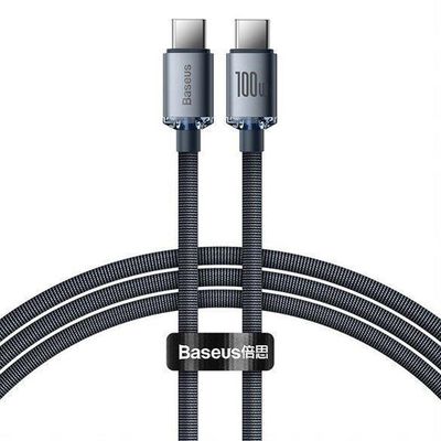 Kabel BASEUS Crystal Shine USB-C/USB-C 1,2m Black 100W