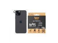 PanzerGlass HoOps Apple iPhone 15/15 Plus ochranné kroužky pro čočky fotoaparátu - černý hliník/sklo