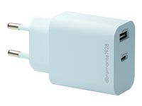 Síťový adaptér - 20 watt - 2 výstupní konektory (USB-C, USB) - modrá - Evropa