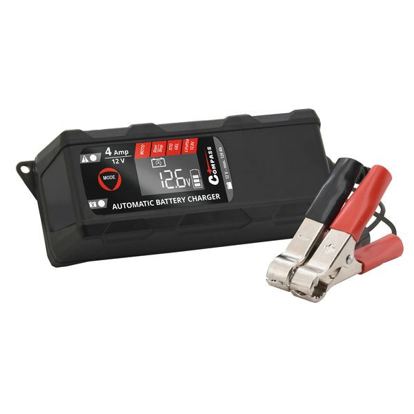 Nabíječka akumulátorů COMPASS 07160 12V 4Amp PB/GEL/AGM/LiFePO4