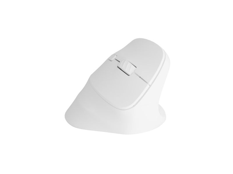 Bezdrátová myš Natec CRAKE 2/Kancelářská/Optická/2 400 DPI/USB+BT/Bílá/Vertikální/Optická/Pro pravák