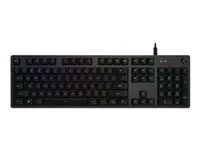 Klávesnice - podsvícení - USB - AZERTY - francouzská - klávesový spínač: GX Blue - uhlík