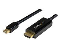 mDP to HDMI Adapter with Built-in Cable - Black - 5 m (15 ft.) - Ultra HD 4K 30Hz (MDP2HDMM5MB) - Kabel adaptéru - Mini DisplayPort s piny (male) do HDMI s piny (male) - 5 m - černá - podporuje 4K