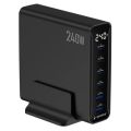 GEMBIRD 6-port 240 W GaN USB, Rychlonabíječka 240W