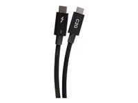 C2G - Kabel Thunderbolt - USB-C (M) do USB-C (M) - Thunderbolt 5 - 60 V - 50 cm - aktivní, rychlost prenosu dat až 80 Gbps, Intel certified, 8K60Hz UHD support (DP Alt Mode), podpora napájení až 240 W, podpora Daisy chain - cerná