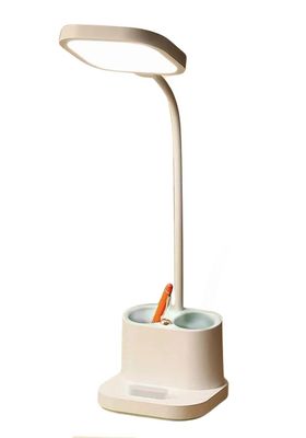 Platinet PDL008 stolní LED lampa 5W stmíbatelná, integrovaná baterie 2400mAh, USB port, bílá