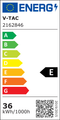 LED trubice V-TAC VT-1249 36W 6500K 120cm
