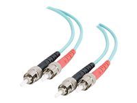 Síťový kabel - ST několik režimů (M) do ST několik režimů (M) - 1 m - 1 m - optické vlákno - duplex - 50 / 125 mikron - OM3 - neobsahuje halogen - vodě - barva
