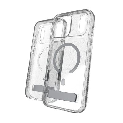Case Milan Snap with Kickstand pre Apple iPhone 18 Pro Max / 17 Pro Max - Glitter Silver