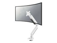 Montážní sada - plný pohyb - pro Displej LCD - hliník - bílá - velikost obrazovky: 10"-49" - upevnění svorkou, průchodka, upevnitelné na stůl