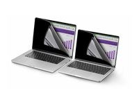 Filtr pro zvýšení soukromí k notebooku (horizontální) - odstranitelné - lepicí, závěsné záložky, otočné závěsy - 17" - černá