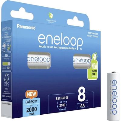 PANASONIC Eneloop, Baterie, BK-3MCCE, AA, 8ks