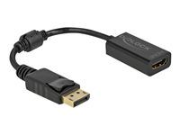 Video adaptér - DisplayPort s piny (male) zamykací do HDMI se zdířkami (female) - 15 cm - černá - pasivní konvertor, 1080p podpora 60 Hz