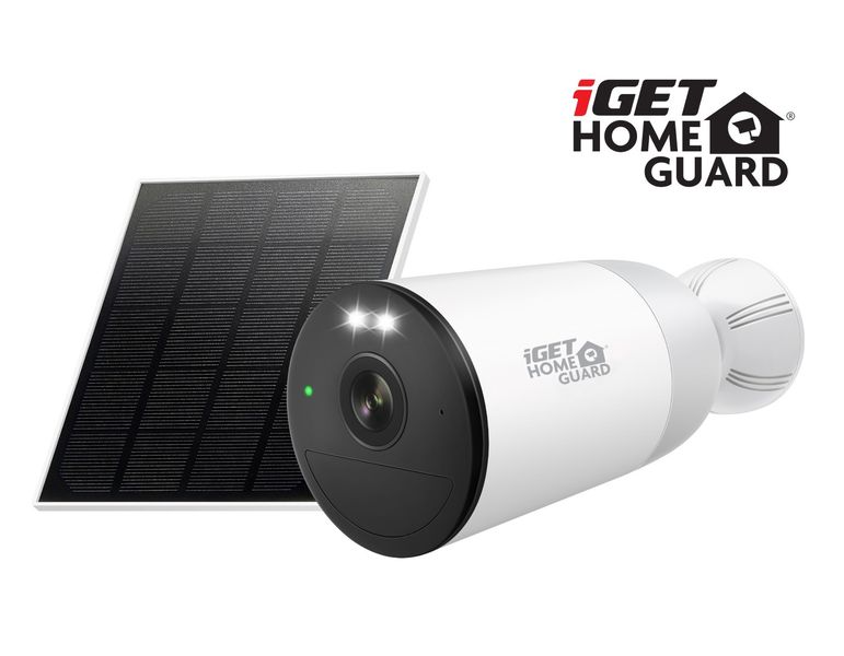 iGET HGWBK355S - WiFi 2K IP kamera, pro set iGET HGWNK108402S, solární panel, baterie 9000 mAh