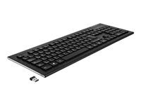 Klávesnice - bezdrátový - 2.4 GHz - QWERTZ - německá - černá - maloobchod