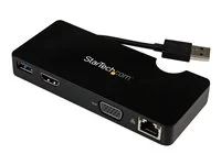 USB 3.0 Mini Docking Station w/ USB, GbE Ports - Portable Universal Laptop Travel Hub (USB3SMDOCKHV) - Dokovací stanice - USB - HDMI - 1GbE - pro P/N: ARMPIVOT, ARMPIVOTE, ARMPIVSTND, ARMSLIM, ARMUNONB