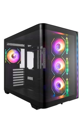FSP M580-BP/Midi Tower/Transpar./Černá