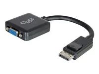 DP to VGA Adapter Converter - Black - M/F - Kabel DisplayPort - DisplayPort (M) do HD-15 (VGA) (F) - 20.32 cm - opatřený západkou - černá