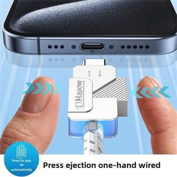 PremiumCord USB-C kábel s tlačidlom pre odpojenie