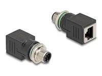 M12 Adapter A-coded 8 pin male to RJ45 j