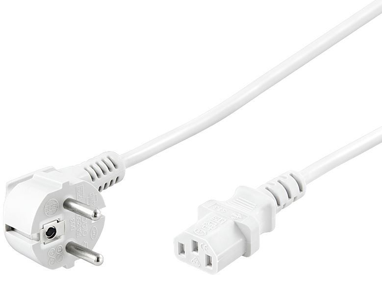 PremiumCord Kabel síťový 230V k počítači 3m bílý