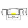 AL profil AR1 nový 24,7x7mm pro LED pásky, do zapuštění, včetně plexi 2m