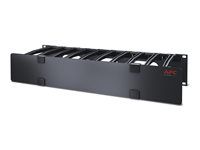 Panel racku pro správu kabelů s krytem - černá - 2U - kompatibilní s TAA - pro P/N: SCL500RM1U, SMX1500RM2UCNCUS, SMX1500RM2UCUS, SMX2KR2UX145, SMX3KR2UNCX145, SMX750CUS