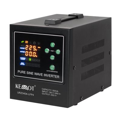 Zdroj záložní KEMOT PROsinus-500-LFP4 12V 230V 500VA 300W Black