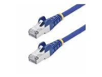 Patch kabel - RJ-45 (M) do RJ-45 (M) - 2 m - 5.6 mm - S/FTP - 50 mikronů - CAT 5/5e/6/6a/8 - IEEE 802.3bt/IEEE 802.3ba - neobsahuje halogen, pasivní, provedení bez hrbolků - modrá
