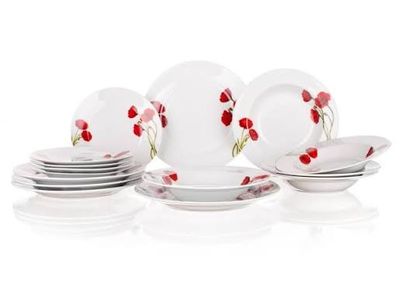 Jedálenský servis Banquet red poppies maki červený