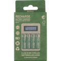 DELTACO C704A4, Nabíječka baterií, USB + 4x AA
