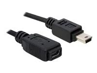 Kabel USB - mini-USB typ B (M) do mini-USB typ B (F) - 1 m