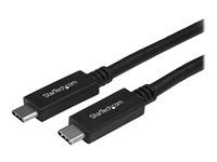 StarTech 3ft / 1m USB C to USB C Cable - USB 3.1 (10Gbps) - 4K - USB-IF - Charge and Sync - USB Type C to Type C Cable - USB Type C Cable (USB31CC1M) - USB kabel - USB-C (M) do USB-C (M) - USB 3.1 - 1 m - cerná - pro P/N: HB31C2A2CME, HB31C3A1CME, M2E1BRU31C, PEXUSB311AC3, SV211HDUC, SV221HUC4K