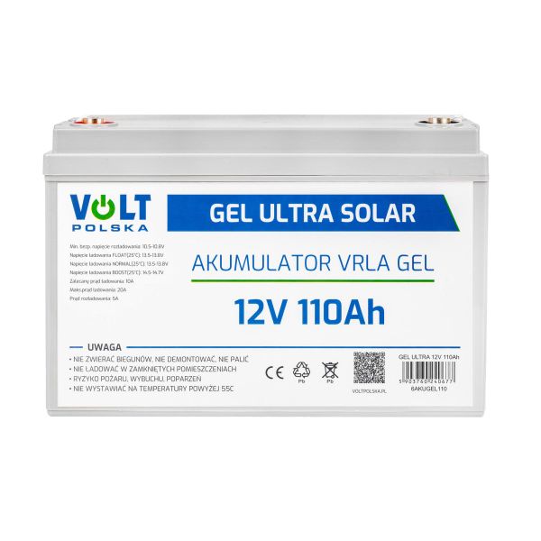 Gelová baterie 12V 110Ah V-PRO ULTRA SOLAR DEEP CYCLE