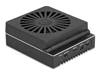Delock - Dokovací stanice SSD - 20 Gbps, with clone function and erase function - oddílu: 4 - M.2 - M.2 NVMe Card - USB - cerná