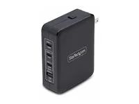 Síťový adaptér - technologie GaN - 140 watt - 5 A - napájení Power Delivery 3.1 - 4 výstupní konektory (USB, 3 x USB-C) - černá
