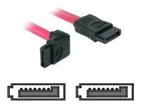 Kabel SATA - Serial ATA 150/300 - SATA (F) do SATA (F) - 50 cm - dolů zahnutý konektor, přímý konektor - červená