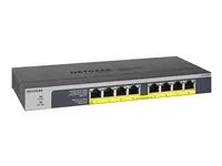 Přepínač - 8 x 10/100/1000 (PoE+) - desktop, Lze montovat do rozvaděče, pro připevnění na zeď - PoE+ (60 W)