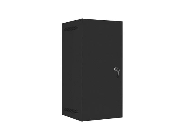Lanberg racková skříň 10" nástěnná 12u/280x310 pro vlastní montáž s kovovými dveřmi černá-flat pack